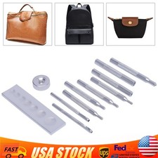 11pcs/Set Craft Tool Die Punch Snap Rivet Setter Base DIY Leather Working Craft