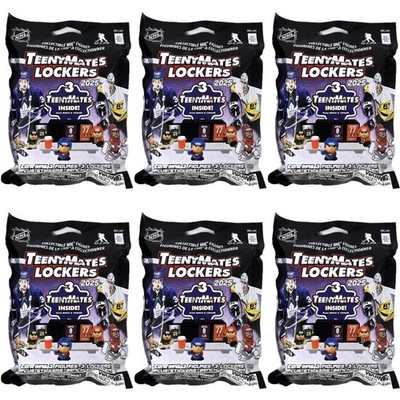 TeenyMates NHL Lockers 2025 Mini Figures : Lot of 6 New Sealed Blind Bags