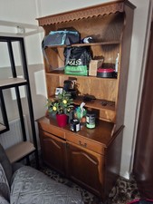 Solid Wood Sideboard Cabinet with Rustic Charm and Ample Storage