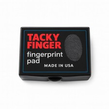 Inkless Fingerprint Pad Black 1-Pack , Quick-Dry No-Mess Thumbprint Ink