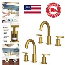 Brushed Gold Modern Bathroom Faucet 2 Pack Perfect for Guest and Hotel Bathrooms