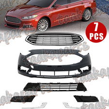 Front Bumper Cover No Fold Wgrille Fog Lamp Covers For Ford Fusion 2017 2018
