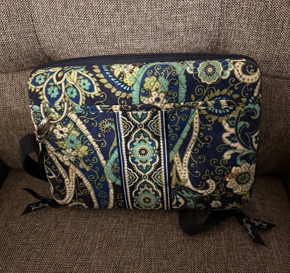 Vera Bradley Funda iPad/Bolso de Hombro Tela "Blue Rhapsody Holiday" - Azul/Verde Foto 2 de 4