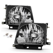 Black Toyota Headlight Housing - Black Housing - Amber Corner