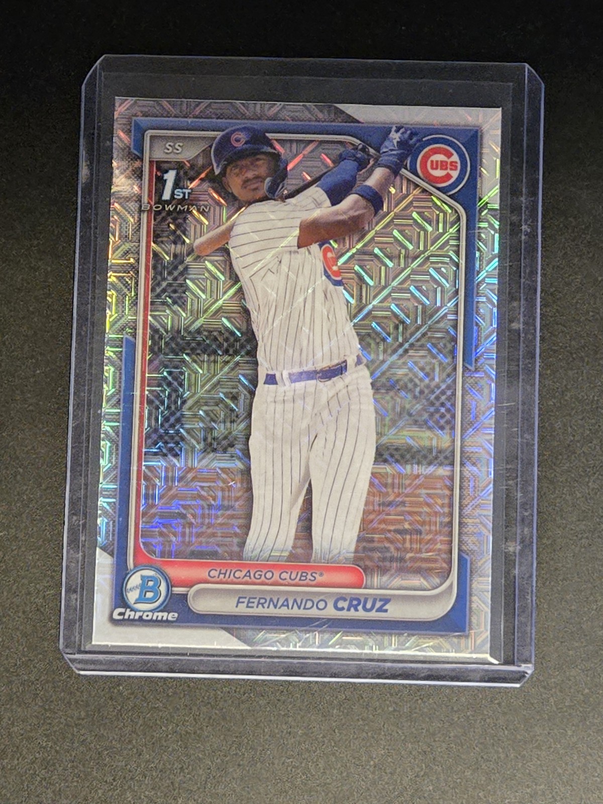 2024 Bowman Chrome Prospects Fernando Cruz #BCP-197 Mojo Refractor Chicago Cubs