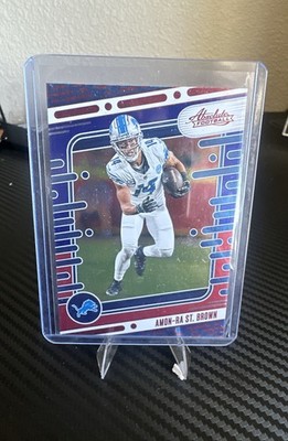 2024 Panini Absolute - Amon-Ra St. Brown #33 Red & Blue