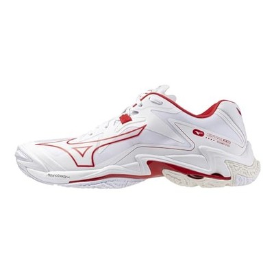MIZUNO Wave Lightning Z8 Volleyball Shoes Lightweight White/Red US9.0/27.0cm 2E