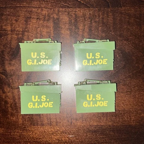 Vintage 1960's Hasbro GI Joe Ammo Boxes - Set of Four - Complete!
