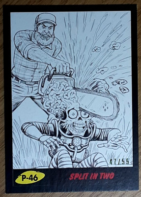 2017 Mars Attack's The Revenge Black Card P46 SPLIT IN TWO.