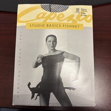 NWT Capezio Studio Basics Seamed Black S/M Fishnet 3408 Fted Adult Dance TIghts