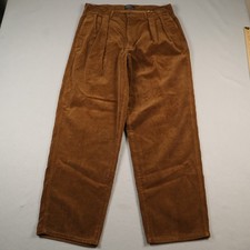 Vintage Polo Ralph Lauren Pants Corduroy Brown Mens 34x30 Made In USA