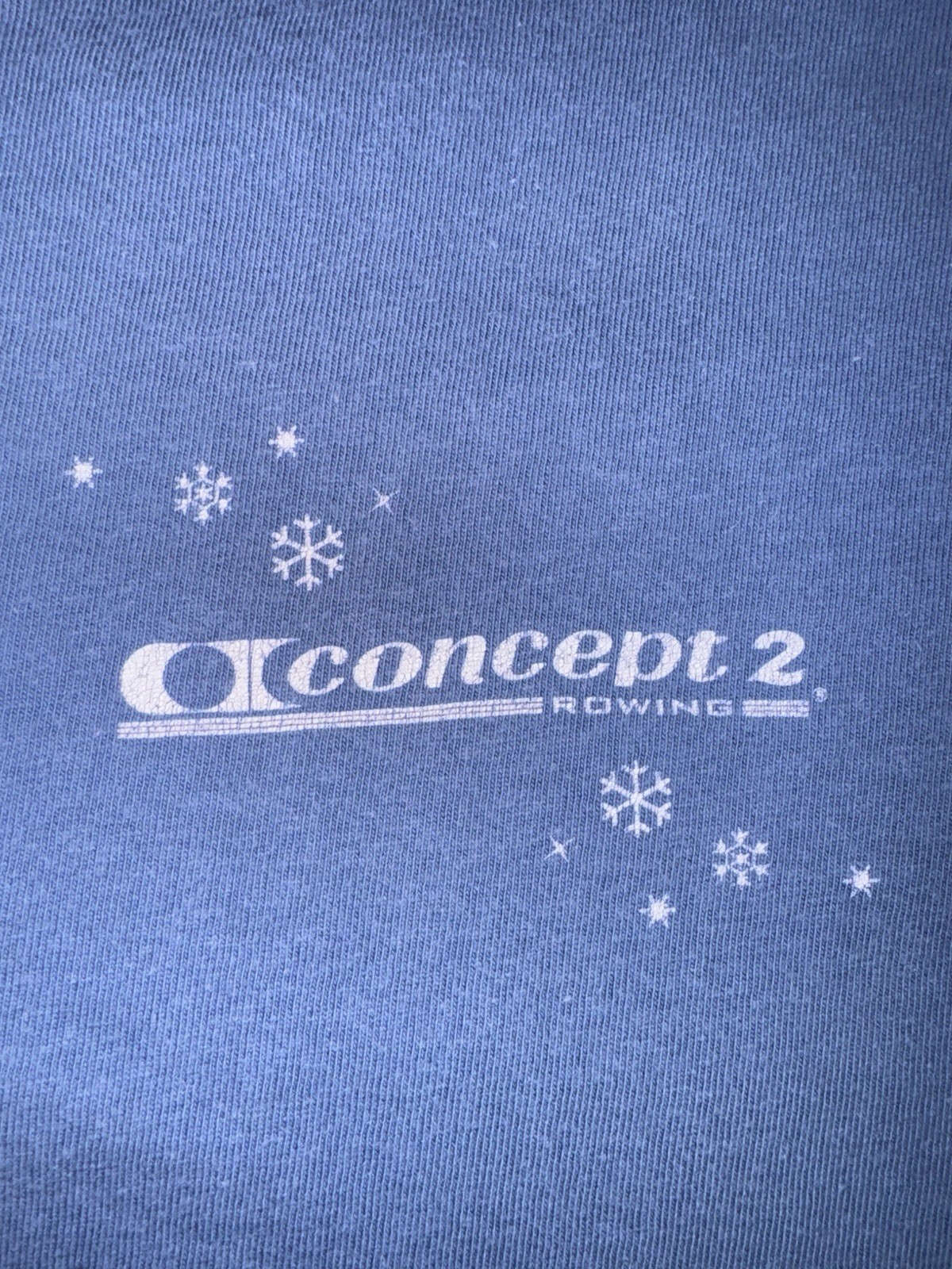 FILA T shirt blu pupazzo di neve vintage 2003 Holiday Rowing Challenge etichettata uomo XL