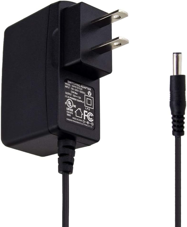 DC 15V 1A Adapter Charger for Car Jump Starter, Peak 450A 500A 600A 800A 1000A A