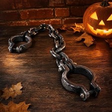 Halloween Plastic Handcuffs Chain Prop 35" Haunted House Scary Costume Decoratio