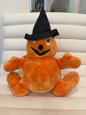 VTG 1988 Chrisha Playful Plush 18 Halloween Jack-O -Lantern Pumpkin Witch Plush