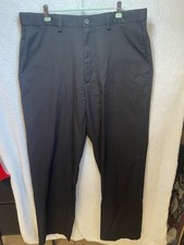 Men  s Black Dress Pants Classic Fit Straight Leg Flat Front Pockets 36W