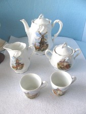 Antique 7 Pc German Child's Tea Set-Windmill Decal-120 years old