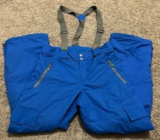 M3 Millennium Three Yoho Ski Pants Blue Insulated Snowboard Suspenders MEDIUM