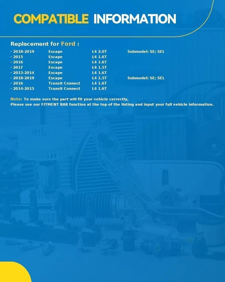 Compresor de CA compatible con Escape 2013-2019 1,5/1,6/2,0 L SE/SEL/Titanio, Foto 2 de 4