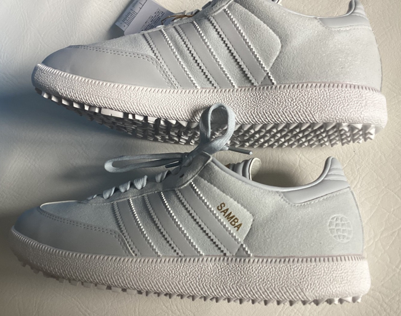 Scarpe da golf Adidas Samba Halo blu UK7 UK7.5