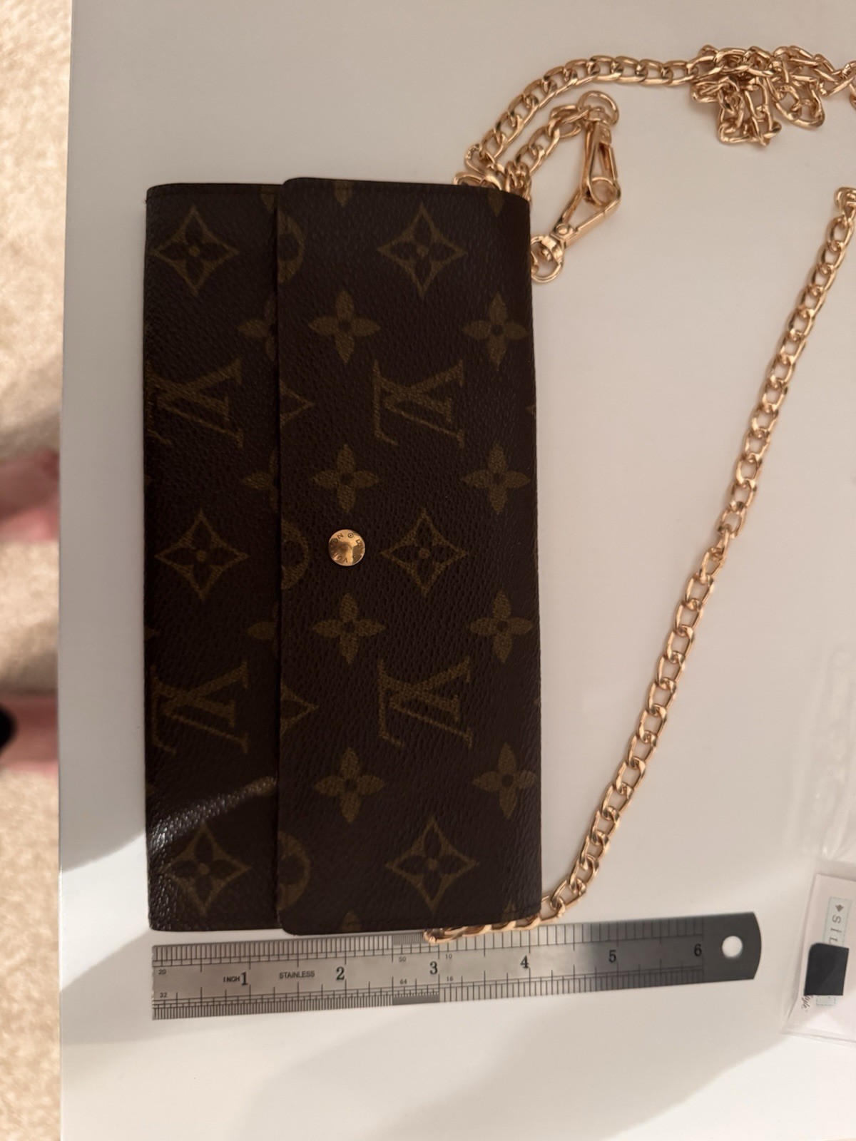 Authentic Louis VuittonMonogram Leather Brown wal… - image 1