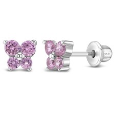 Tiny Butterfly Baby / Toddler / Kids Earrings Screw Back - Sterling Silver