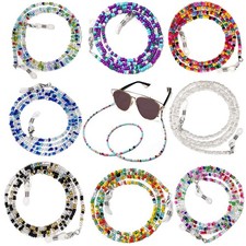 8 Pcs Beaded Eyeglass Chains for Women  Girls, Standard, Colorful