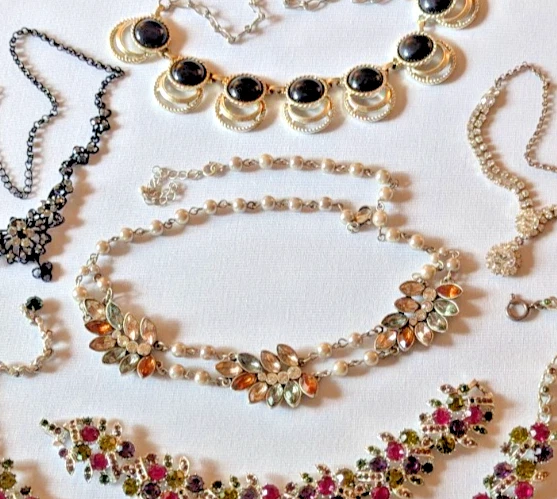 Лот винтажный 4 ожерелье (колье/длина воротника) + 1 2 шт набор на запчасти/ремонт - Изображение 2 из 4