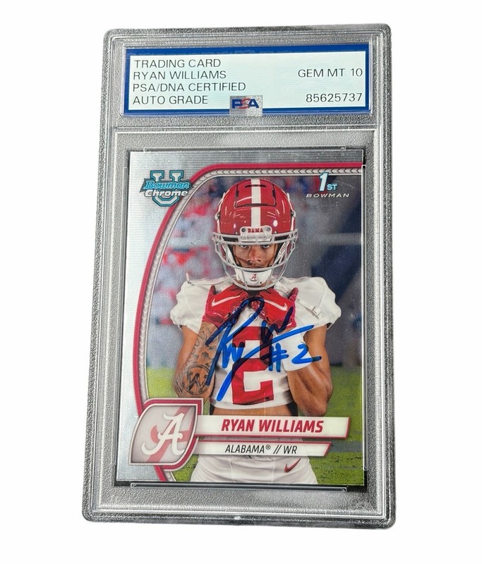 Ryan Williams Signed Card Alabama Crimson Tide Autographed Auto PSA 10