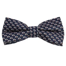Clj Charles Le Jeune. Noeud papillon noué. Crevettes, Polyester. Bleu Marine  -