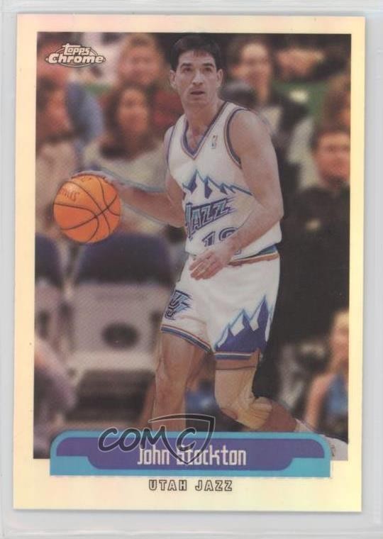 1999-00 Topps Chrome Refractor John Stockton #25 HOF 10lp