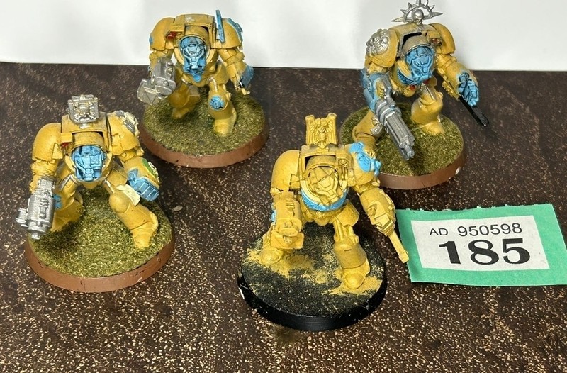 Warhammer 40k Space Marine Terminators X4 Part Painted And Assembled