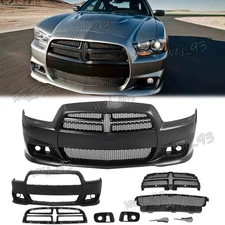 Fit For 2008-2014 Dodge Charger SRT 8 style Front Bumper Grille Cover Body Kit