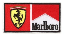 Ferrari F1 Racing Patch   Vintage Scuderia Shield Embroidered Iron-On Sew-On Bad