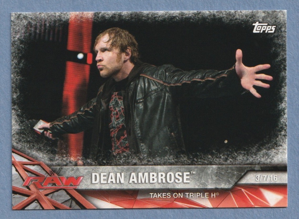 2017 Topps WWE Road to WrestleMania #39 Dean Ambrose Takes On Triple H