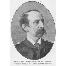MAJOR GENERAL JOHN BYRON Royal Navy Officer - Antique Print 1895