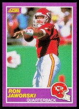 Ron Jaworski, 1989 Score Supplemental, #368S, Kansas City Chiefs,