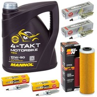 Set Inspektion FüR KTM Adventure 1190 ABS 1190 R 13-14 ÖL 4L ÖLfilter ZüNdkerzen