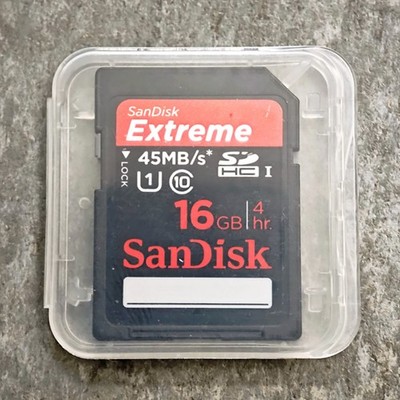 SanDisk Extreme SDHC 16GB UHS-I Class 10 Speicherkarte (bis zu 45MB/s lesen)