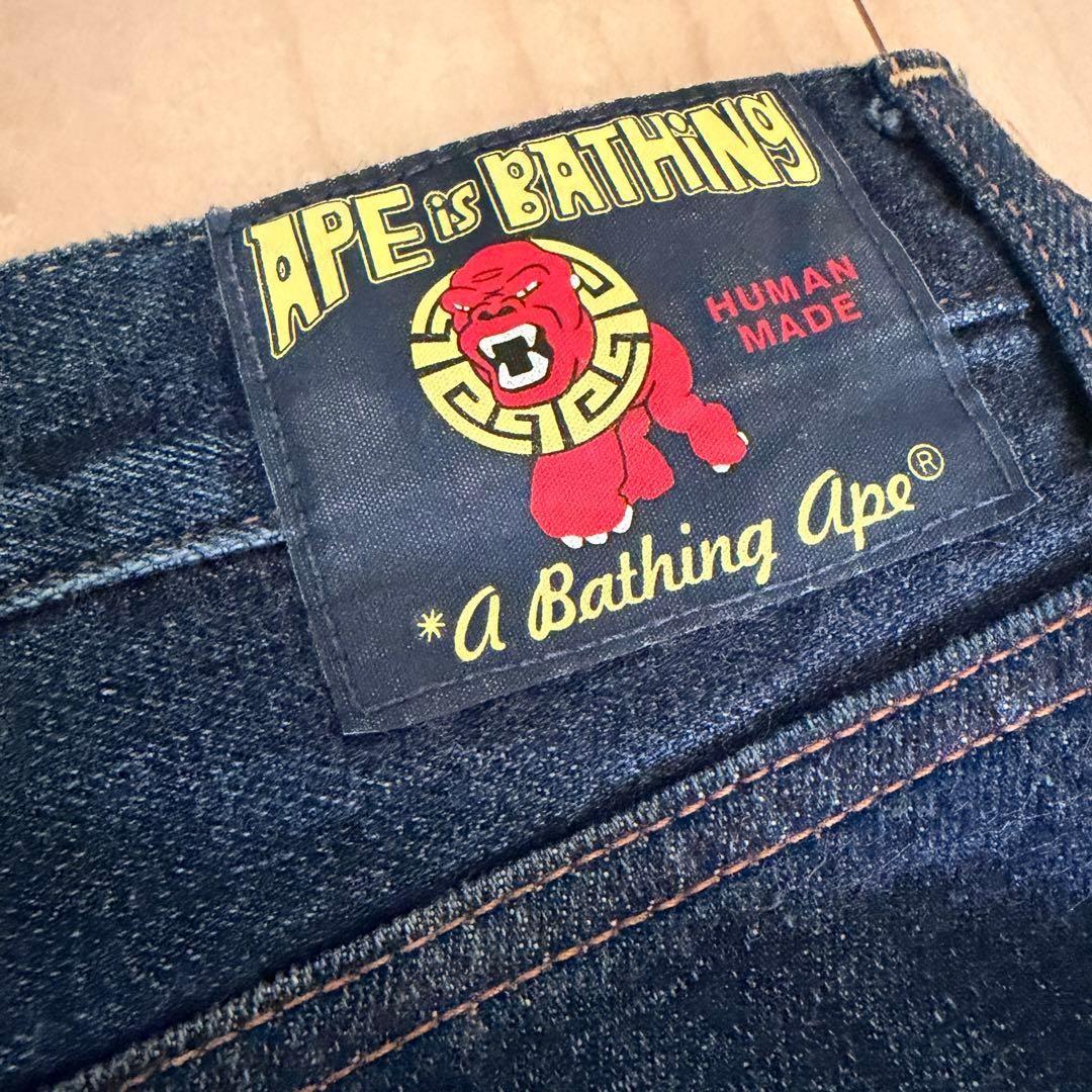 A BATHING APE Straight Denim Pants Jeans Blue SW 80cm Inseam 71.5cm BA0226239 thumbnail 5