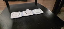 3-in-1 Magnetic Wireless Charging Pad Qi White Desktop Holder