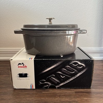 STAUB LA COCETTE 23 Graphite Grey 2.5 QT Oval Cast Iron Dutch Oven - 23 cm