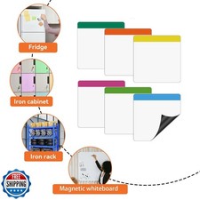 6x6 Small Magnetic Dry Erase Board,Square Sticky Notes Magnets as Teacher Ess...