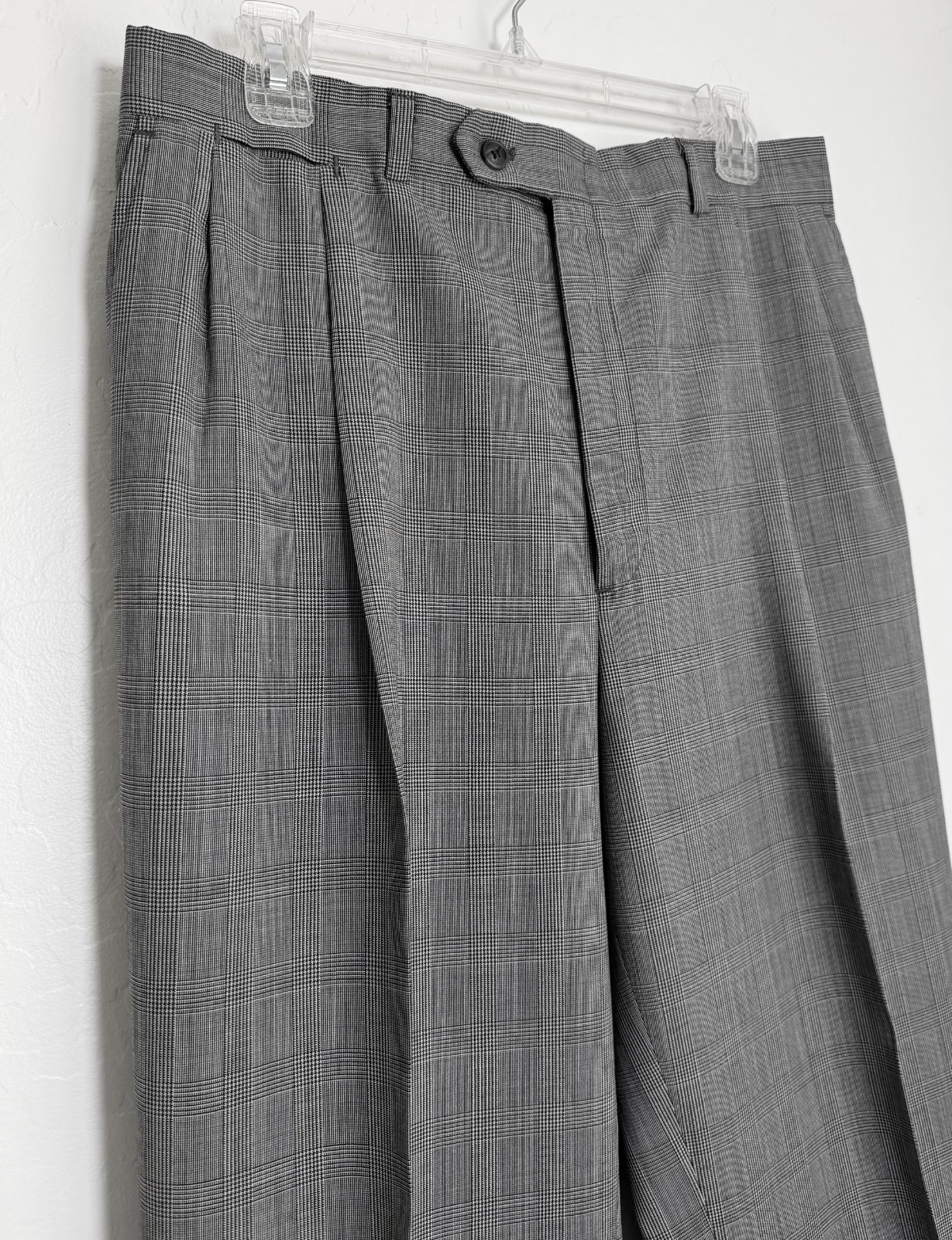 CHRISTIAN DIOR Monsieur Vintage Gray Plaid Wool Suit Blazer Jacket Pants 42R 34" image 8