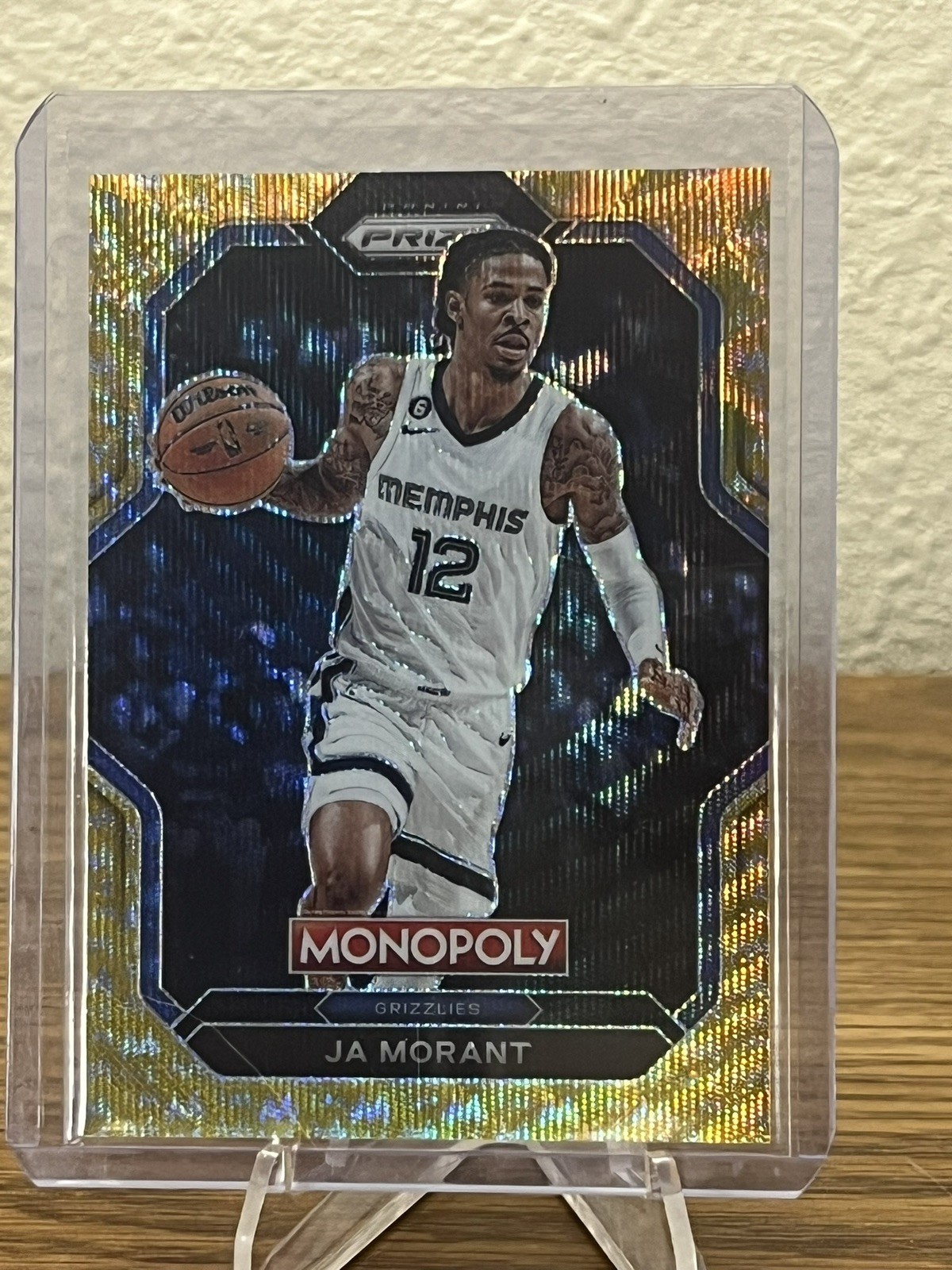 2022-23 Panini Prizm Monopoly - Ja Morant #PS8 Gold Wave Money Prizm /10