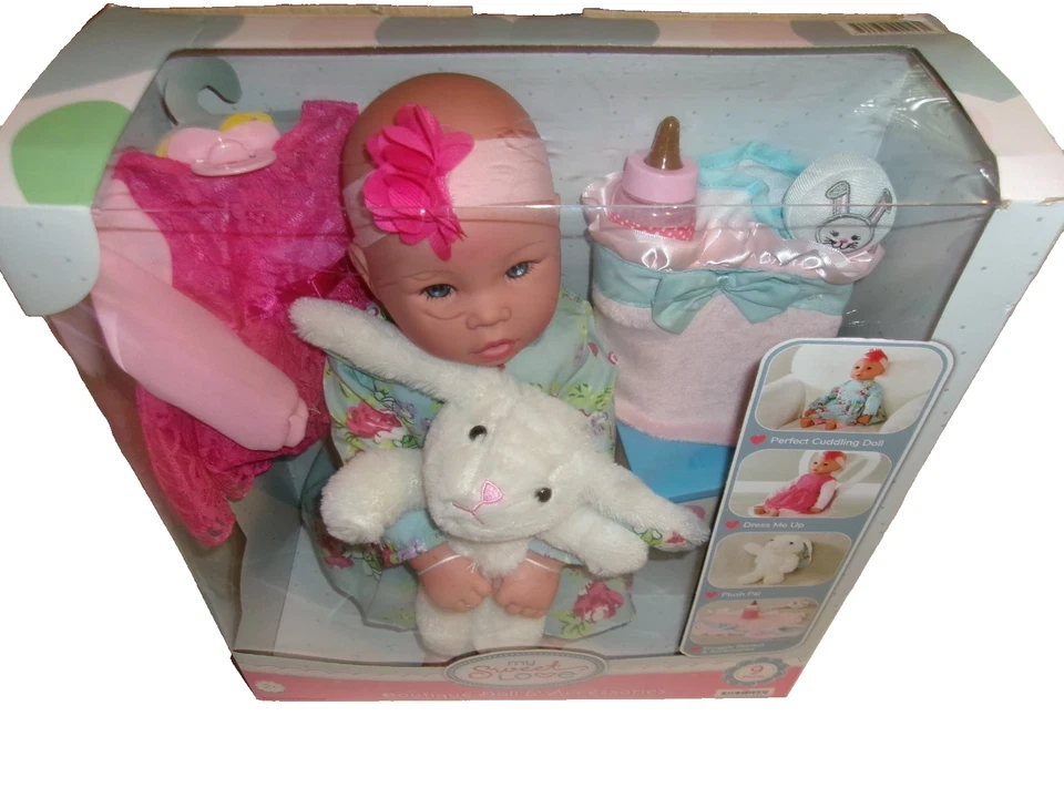MY SWEET LOVE 9 piezas. Lindo Juego Muñeca Bebé Caucásico y Accesorios 2019 NUEVO Foto 3 de 4