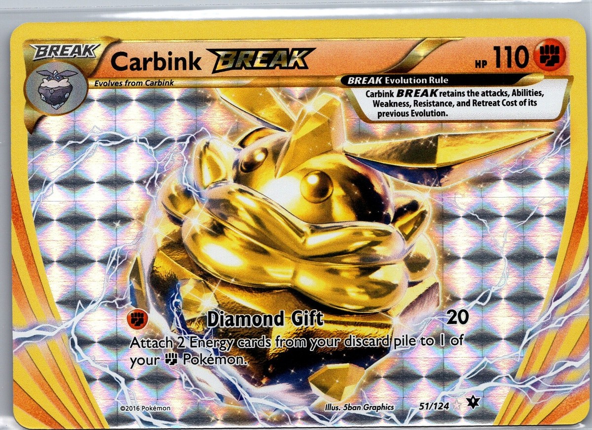carbink break pokemon card value Carbink BREAK 51/124 Ultra Rare Pokemon Card Near Mint main image 0