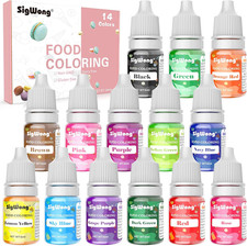 14 Color Liquid Food Coloring Set Neon Concentrated Food Dye for Baking Icing
