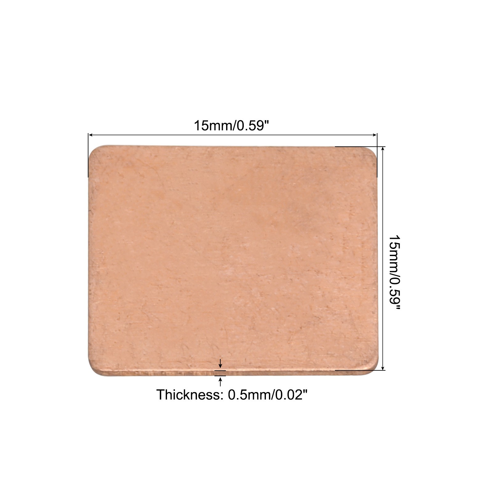 Heatsink Copper Sheet 0.5mm with Thermal Conductive Tape for Computer 5 Set