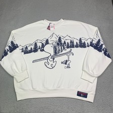 Felpa da sci Peanuts Snoopy donna 2X Woodstock ibrida avvolgente NUOVA